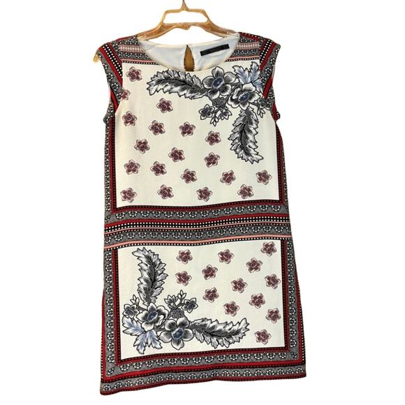 Women's Zara Trafaluc Floral Mini Sheath Dress Cap Sleeve Size Small, EUC - Picture 1 of 3